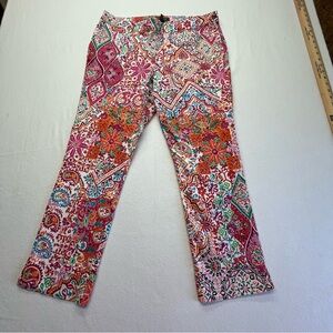 Lauren Ralph Lauren Pants Straight Leg Floral & Paisley Spring Summer Womens 14P